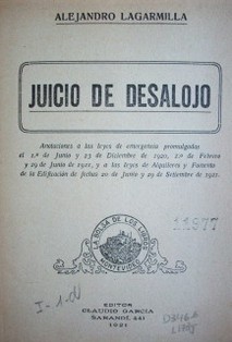 Juicio de desalojo