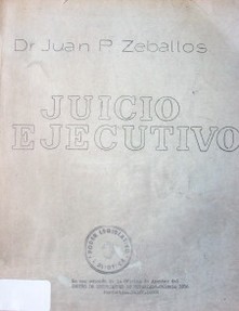 Juicio ejecutivo