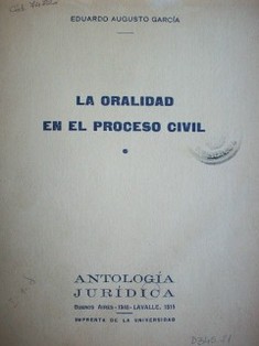 La oralidad en el proceso civil