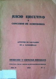 Juicio Ejecutivo y Concurso de Acreedores