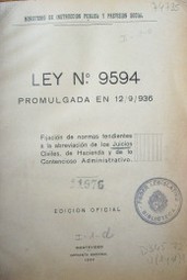 Ley Nº 9.594 : promulgada en 12/9/936