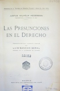 Las Presunciones en el Derecho