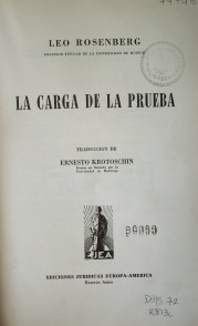 La carga de la prueba