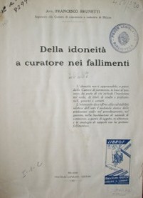 Della idoneità a curatore nei fallimenti