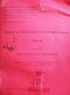 Temas de legislación sanitaria general