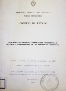 Sanciones pecuniarias conminativas tendientes a obtener el cumplimiento de las sentencias judiciales