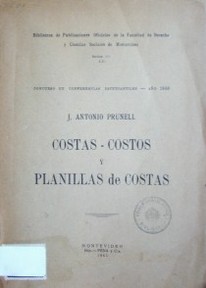 Costas-costos y planillas de costas