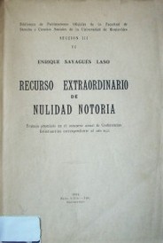 Recurso extraordinario de nulidad notoria