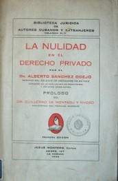 La nulidad en el derecho privado