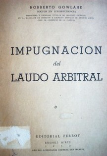 Impugnación del laudo arbitral