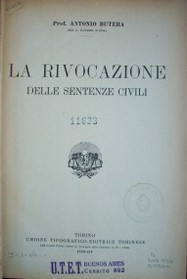 La rivocazione : delle sentenze civili