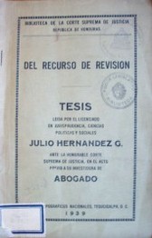 Recurso de revisión : tesis