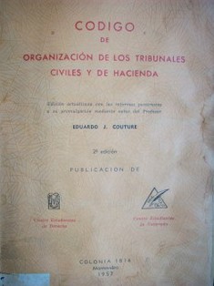 Código de Organización de los Tribunales Civiles y de Hacienda