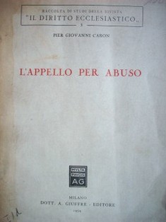 L´appello per abuso