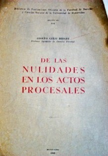 De las nulidades en los actos procesales