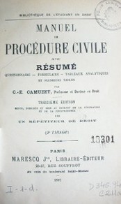 Manuel de procédure civile