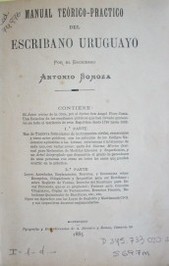 Manual teórico-práctico del escribano uruguayo