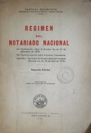 Régimen del notariado nacional