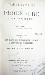 Traité élementaire de procédure civile & commerciale