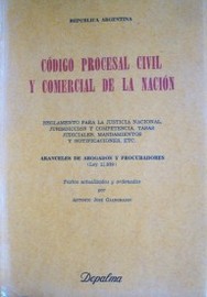 Código Procesal Civil y Comercial de la Nación