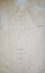 Administración de Justicia en la República Oriental del Uruguay