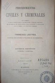Procedimientos civiles y criminales