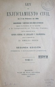 Ley de enjuiciamiento civil de 3 de febrero de 1881