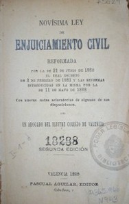 Novísima ley de enjuiciamiento civil reformada