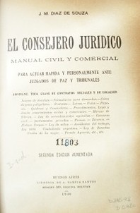 El consejero jurídico: manual civil y comercial