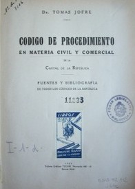 Código de procedimiento en materia civil y comercial de la Capital de la República
