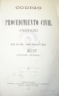 Código de Procedimiento Civil anotado
