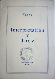 Interpretación y juez