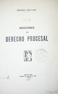 Nociones de derecho procesal