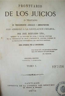 Prontuario de los juicios = Tratado de procedimientos judiciales y administrativos