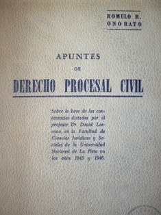 Apuntes de derecho procesal civil