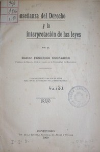 Enseñanza del derecho y la interpretación de las leyes