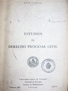 Estudios de derecho procesal civil