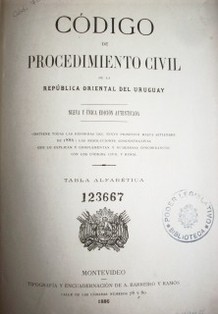 Código de Procedimiento Civil de la República Oriental del Uruguay