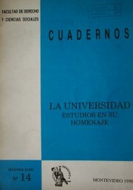 La Universidad : estudios en su homenaje