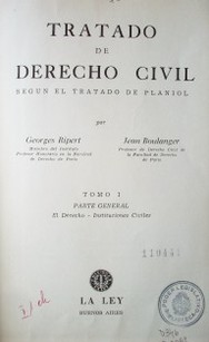 Tratado de derecho civil : según el tratado de Planiol