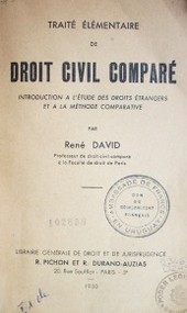 Traté élémentaire de droit civil comparé : introduction a l´étude des droits étrangers et a la méthode comparative