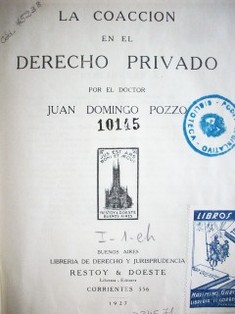 La coacción en el derecho privado