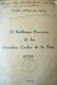 El Batllismo precursor de los derechos civiles de la mujer