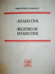 Estado Civil. Registro de Estado Civil