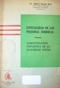 Especialidad de las personas jurídicas