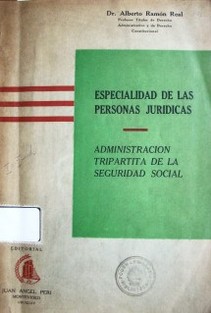 Especialidad de las personas jurídicas