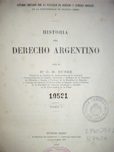 Historia del Derecho Argentino