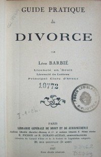 Guide pratique du divorce