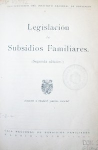 Legislación de Subsidios Familiares