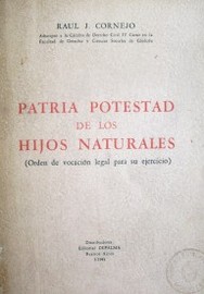 Patria potestad de los hijos naturales